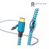 Hama REFLECTIVE USB TYPE-C - TYPE-C 1,5m Blue 00201557