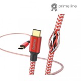 Hama REFLECTIVE USB TYPE-C - TYPE-C 1,5m Red 00201560