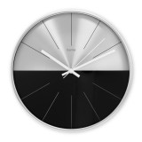 Hama Sicily Wall Clock Analog Black/Silver 00185879