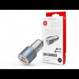 HAMA szivargyújtó töltő adapter USB-A + Type-C bemenettel - 38W - HAMA Charger Kit with USB-C/USB-A PD3.0 + QC3.0 - szürke (201639)