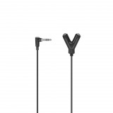 Hama sztereó 3.5mm jack elosztóadapter 1 dugó - 2 aljzat 0.12m (00205190)