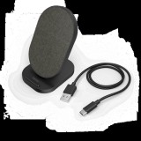 Hama Töltő szett - 201685 QI-FC10S (vezeték nélküli, QI töltőpad, LED, 10W, LED, fekete)