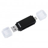 Hama USB 2.0 kártyaolvasó fekete (181056) (Hama 181056)