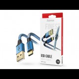 HAMA USB-A - Type-C adat- és töltőkábel 1,5 m-es vezetékkel - HAMA Reflective USB-A - USB-C Cable - kék (201558)