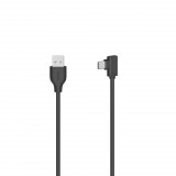 Hama USB-A – USB-C 90° adatkábel 0.75m fekete (200646) (hama200646) - Adatkábel
