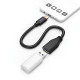 Hama USB Type-C OTG 0,15m adapter Black 00201605