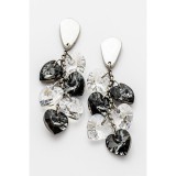 HAND MADE FÜRTÖS SZÍVEK - crystal - silver night