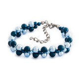 HAND MADE GYÖNGY KARKÖTŐ - dark blue/light blue