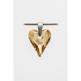 HAND MADE SZÍV KRISTÁLY - golden shadow