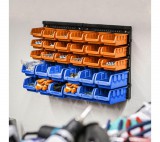 HANDY Fali rendszerező dobozok - 30 műanyag doboz - 640 x 375 x 175 mm