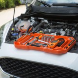 HANDY Gumi szerszámos tálca tárolórekeszekkel - fogantyúval - 53 x 29,5 x 3,5 cm