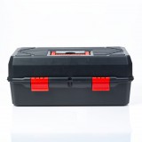 HANDY Kinyitható tálcás szerszámosláda - műanyag - 250 x 495 x 230 mm