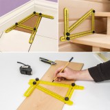 HANDY Műanyag négyoldalú vonalzó, szögmásoló 31 x 18 cm