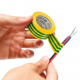 HANDY Szigetelőszalag - 15 mm · 10 m - sárga-zöld