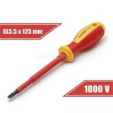 Handy-Tools Handy Csavarhúzó - 10563 (lapos, 5,5, 125mm, 1000V-ig szigetelt, mágneses fej) (10563)
