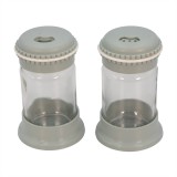 HANE IRIS Macaron Salt&Pepper üveg fűszerszóró szett 2*105ml, rószaszín, fehér, szürke vagy kék színű HN-1139