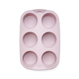 HANE IRIS szilikon muffin sütőforma 6 darabhoz, szürke, fekete vagy piros színű SL-3208