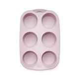 HANE IRIS szilikon muffin sütőforma 6 darabhoz, szürke, fekete vagy piros színű SL-3208 (SL-3208)