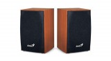 Hangszóró szett, 2.0, 6W, USB táp, fa burkolat, GENIUS "SP-HF180", barna