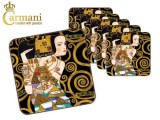 Hanipol Carmani Parafa poháralátét 10x10cm, Klimt: Várakozás