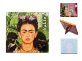 Hanipol Carmani Üveg poháralátét 10,5x10,5cm Frida Kahlo: Önarckép tövisnyaklánccal és kolibrivel