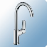 Hansgrohe Logis 210 egykaros mosdó csaptelep íves kifolyócsővel, lefolyó garnitúra nélkül