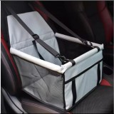 Happy Bulldog Összecsukható biztonsági kutyaülés autóba, kisállat hordozó, szürke