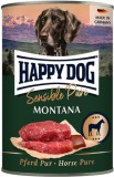 Happy Dog Pur Montana - Szín lóhúsos konzerv (12 x 400 g) 4.8 kg