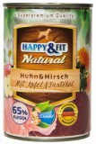 Happy&Fit Natural Dog Konzerv Csirke&Szarvas Almával&Sáfrányolajjal 400g