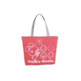 "Happy Smile" feliratú lilás színű nyuszis válltáska