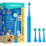 HappyBrush ECO VIBE Mancs őrjárat Elektromos gyerek fogkefe 3 fejjel - Kék mintás (CPBEAN)