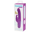 Happyrabbit Realistic Slim - akkus, csiklókaros vibrátor (lila)