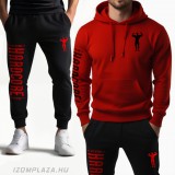 Hardcore gym melegítő szett piros-fekete