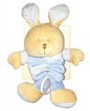 Harmónika felhúzható, zenélő nyuszi 32 cm-es - kék