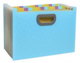 Harmonika irattartó, A4, PP, 24 rekeszes, EXACOMPTA Pop'NCo, ciánkék (EX55199E)
