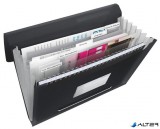 Harmonikamappa, A4, PP, 6 rekeszes, ESSELTE "Vivida", fekete