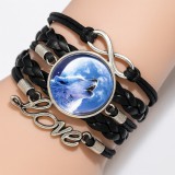 Három medálos farkas karkötő