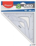 Háromszög vonalzó, műanyag, 45°, 17 cm, MAPED 'Geometric'