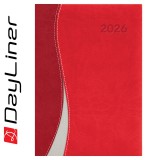 Határidőnapló Dubai A5 napi, fehér lapokkal piros-piros Dayliner 2026.