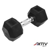 Hatszögletű gumírozott kézisúlyzó Trendy 10 kg