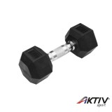 Hatszögletű gumírozott kézisúlyzó Trendy 2,5 kg