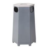 Hatszögű kültéri hulladéktároló hamutartóval