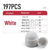 Hatszögű műanyag csavar- és anyavédő sapkakészlet