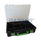 HAUPA 221131 Műanyag gyűjtődoboz fém zárral, szortiment, 16 rekeszes