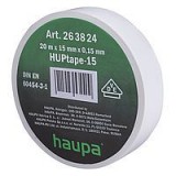 HAUPA 263824 Szigetelőszalag PVC fehér 15 mm x 20 m