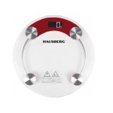 Hausberg HB-6000RS, Vörös, Üveg, Fürdőszobai Mérleg