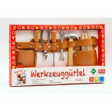 Hausmann ToyToyToy: Derékra csatolható szerszámöv 7 db fa szerszámmal