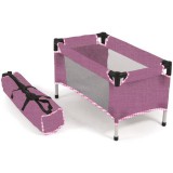 Hausmann ToyToyToy: Összecsukható utazóágy játék babákhoz - lila