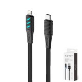Havit CB6255 USB-C apa - USB-A apa Adat és töltőkábel 1m - Fekete (CB6255)
