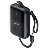 Havit PB5215 Powerbank integrált kábellel Lightning / Type-C / 10000mAh 22,5W - Fekete (PB5215)